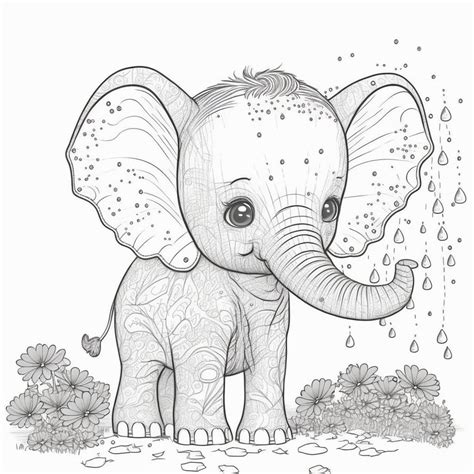 Elephant Coloring Pages, Baby Elephants, Digital Download - Etsy