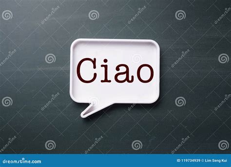 Ciao Italian Language Used As a Greeting at Meeting or Parting Stock ...