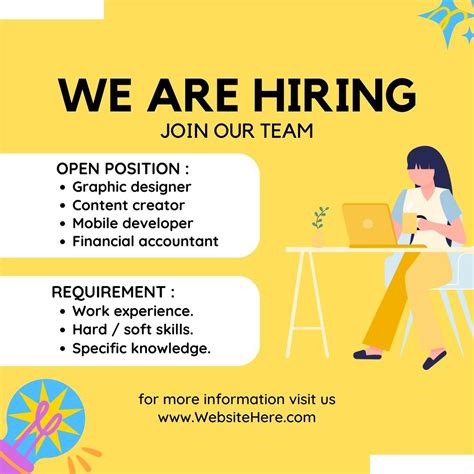10 We Are Hiring Job Vacancy Social Media PSD Template - MasterBundles