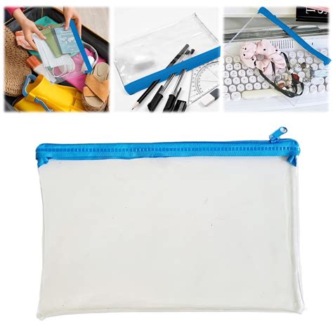 Denhf 1Pc Clear Pencil Pouch, Soft Waterproof Pencil Case with Zipper ...