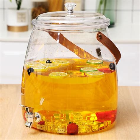 Amazon.com | Nuogo 4 Gallon Plastic Beverage Dispenser Container with ...