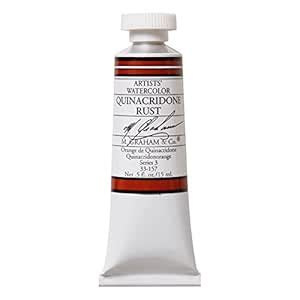 M. Graham 1/2-Ounce Tube Watercolor Paint, Quinacridone Rust : Amazon ...
