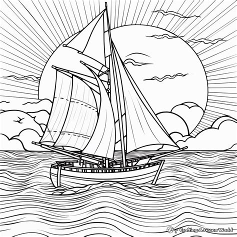 Sailboat Coloring Pages - Free & Printable!