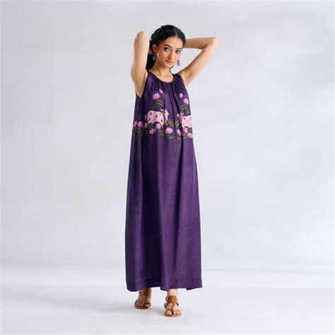 Buy Surbhi Shantoon Maxi Dress - Violet | Rustorange