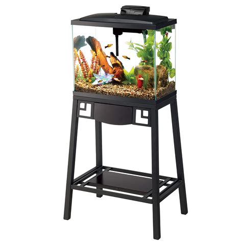 Aqueon Metal 20 Gallon Long/29 Gallon High Fish Tank Aquarium Stand, 30 ...