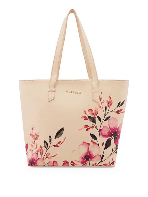 Buy Caprese Alaya Large Brown Tote Bag @ Rs.2799 | Caprese Bags