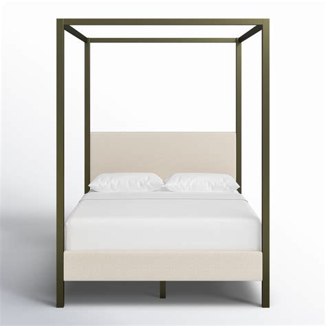 Ebern Designs Sybill Vanilla Upholstered Canopy Bed - Wayfair Canada
