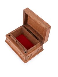 Chinar Leaves Design Walnut Wood Jewellery Box | Shop Now