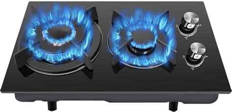 Buy Funchic 2 Burner Propane Cooktop Natural Gas Stove Top 12 ...