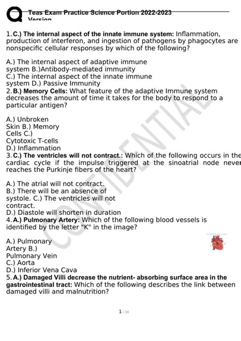 Teas 6 Science Answers 2022/23 (complete all answers correct) - Teas 6 ...
