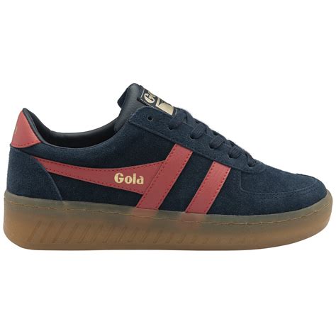 Buy Gola women's Grandslam Suede sneakers in navy/coral online at gola