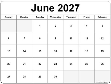 June 2027 calendar | free printable calendars