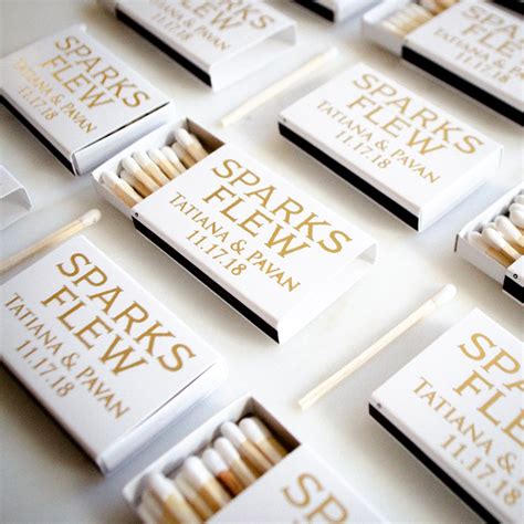 Sparks Flew Matchboxes, Wedding Matches, Personalized Matches, Match ...