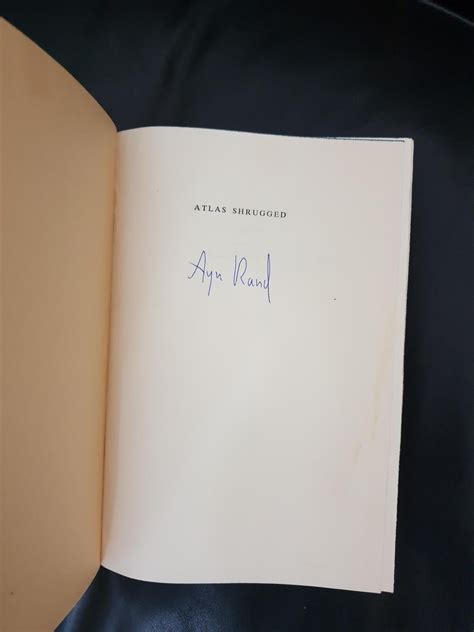 Ayn Rand Atlas Shrugged First Edition First Printing Signed by Rand at ...