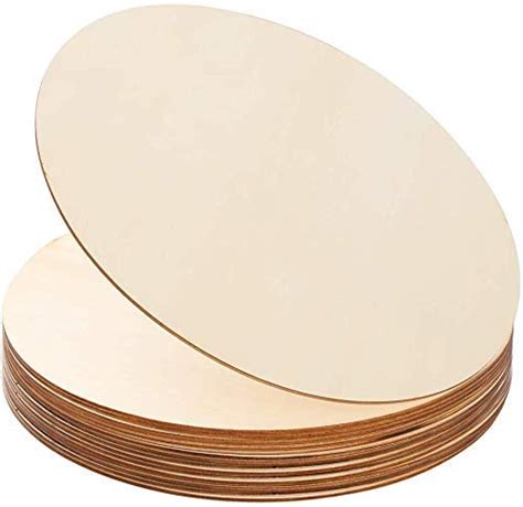 D Art Round Circle Pine MDF Board (12 inch) Thickness 2.5mm (Set of 5 ...