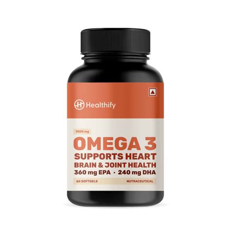 Omega 3 Fish Oil Capsules (1000 mg) | HealthifyStore
