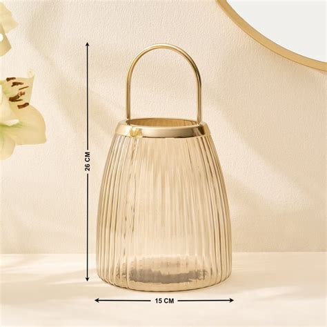 Buy Soma Bloom Glass Ribbed Lantern from Home Centre at just INR 1199.0