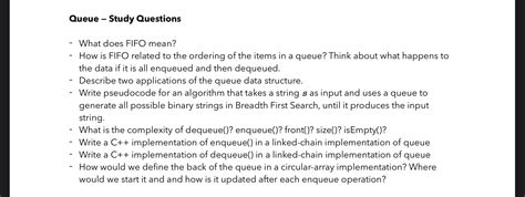Image result for FIFO Example Questions