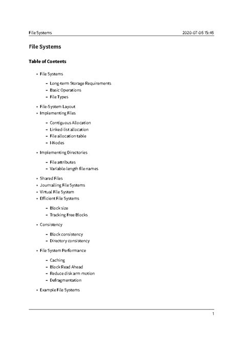 16 file systems - This is useful for OS subject - File Systems Table of ...