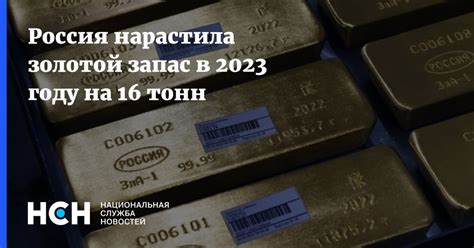 Россия нарастила золотой запас в 2023 году на 16 тонн