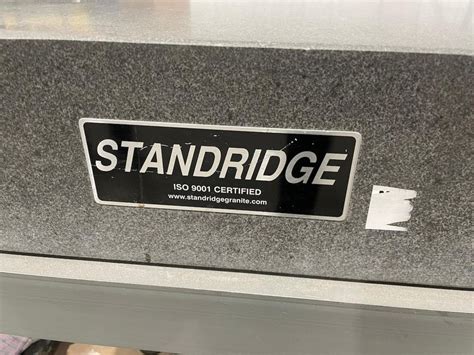 STANDRIDGE GRANITE PRECISION PLATE 48 X 36 X 6 IN, ON PORTABLE STEEL ...