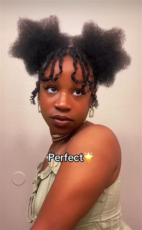 4c hair star buns ️ | Hair styles, Cute hairstyles, Afro hairstyles
