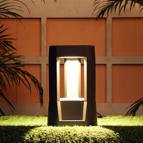 Tri-Cut Modern Outdoor Bollard Light - For Garden, Pathways & Landscape ...