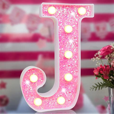 Glitter Alphabet Letters J