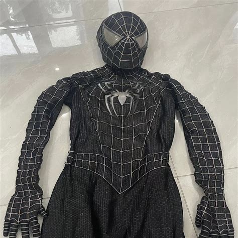 Black Spider-man Mask Cosplay Toby Maguire Spider-man Mask Adult Mask ...