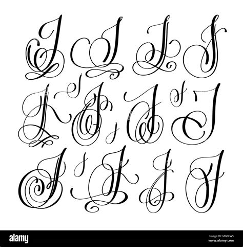 Letter J Calligraphy