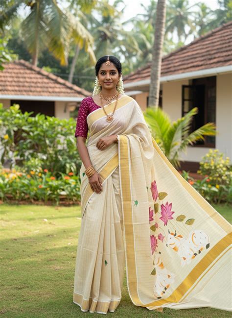 Kerala Saree Online – Southloom.com - Kerala Handloom and Indian Ethnic ...