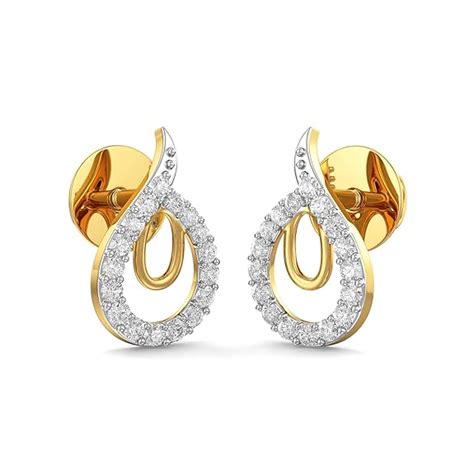 Buy Joyalukkas 18k Yellow Gold and Diamond Stud Earrings at Amazon.in