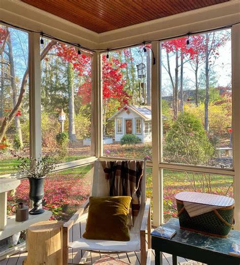 Cottage-style Sunroom With Wood Bead Board Ceiling - Soul & Lane