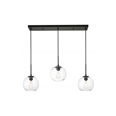 Baxter 3-Light Black Pendant with Clear Glass Shades
