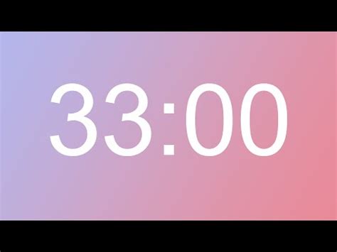 33 Minute Timer With Alarm - Alarmlı 33 Dakika Zamanlayıcı - YouTube