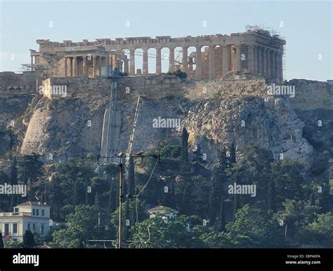 A photograph of the Parthenon on the Acropolis of Athens, a landmark ...