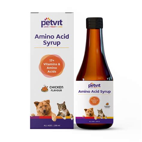 Petvit Dog Multivitamin Syrup Amino Acid Enriched 17 Multivitamin For ...