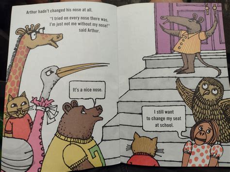 A kids book of Arthur deciding not to change his nose after visiting a "rhinologist." : r ...