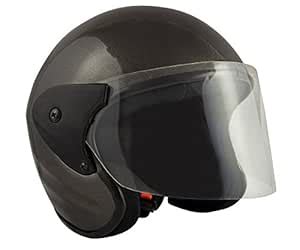 Sage Square Deltz Speed (ISI Certified) Open Face Helmet , Grey Glossy ...