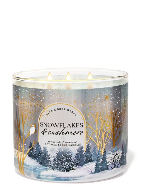 Snowflakes & Cashmere 3-Wick Candle | Bath & Body Works