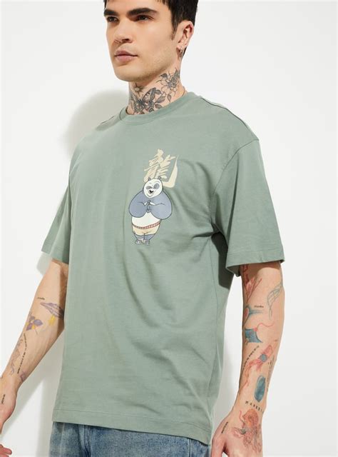 Buy URB_N Men Kung Fu Panda Oversized Printed T-shirt Online at just Rs ...