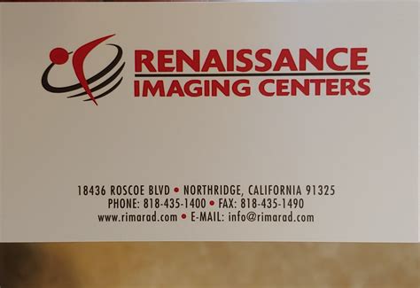 RENAISSANCE DIAGNOSTIC IMAGING CENTER - Northridge CA - Hours ...