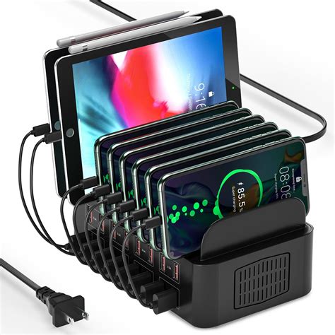 Amazon.com: Charging Station for Multiple Devices, 175W USB Charging ...