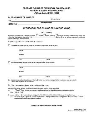 Fillable Online probate cuyahogacounty Probate court of cuyahoga county ...