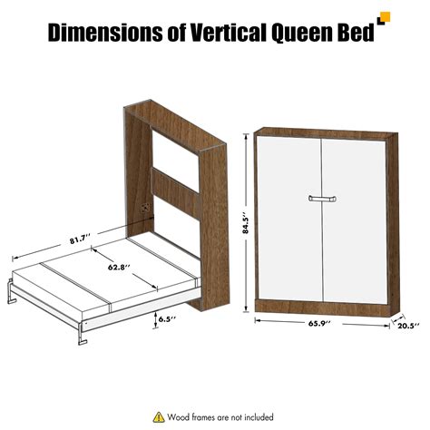 Queensize Deluxe Murphy Bed Hardware Kit Vertical Queen Standard Bed