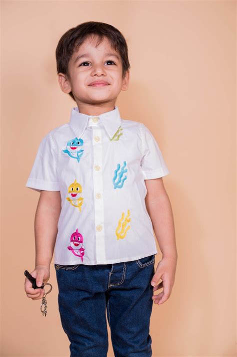 Pre-Order: Baby Shark Embroidered Shirt– Peonyy Kids