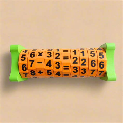 Wooden 4 Digit Math Wheel | Math learning toy | Numbers toy for kids ...