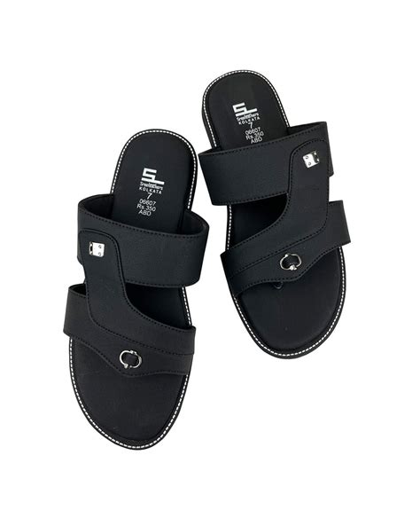 Men's black chappals 06607 – Sreeleathers Kolkata Trusted footwear ...
