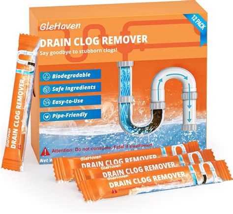 Amazon.com: Drain Clog Remover 12 Pack Drain Cleaner Powerful Clogged ...
