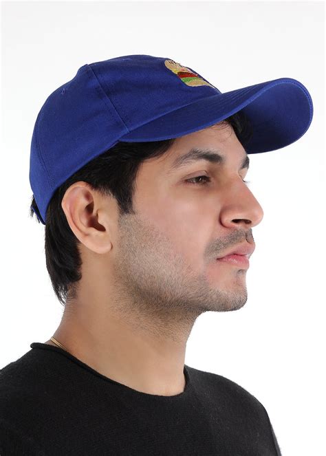 Get Burger Embroidered Blue Cap at ₹ 549 | LBB Shop